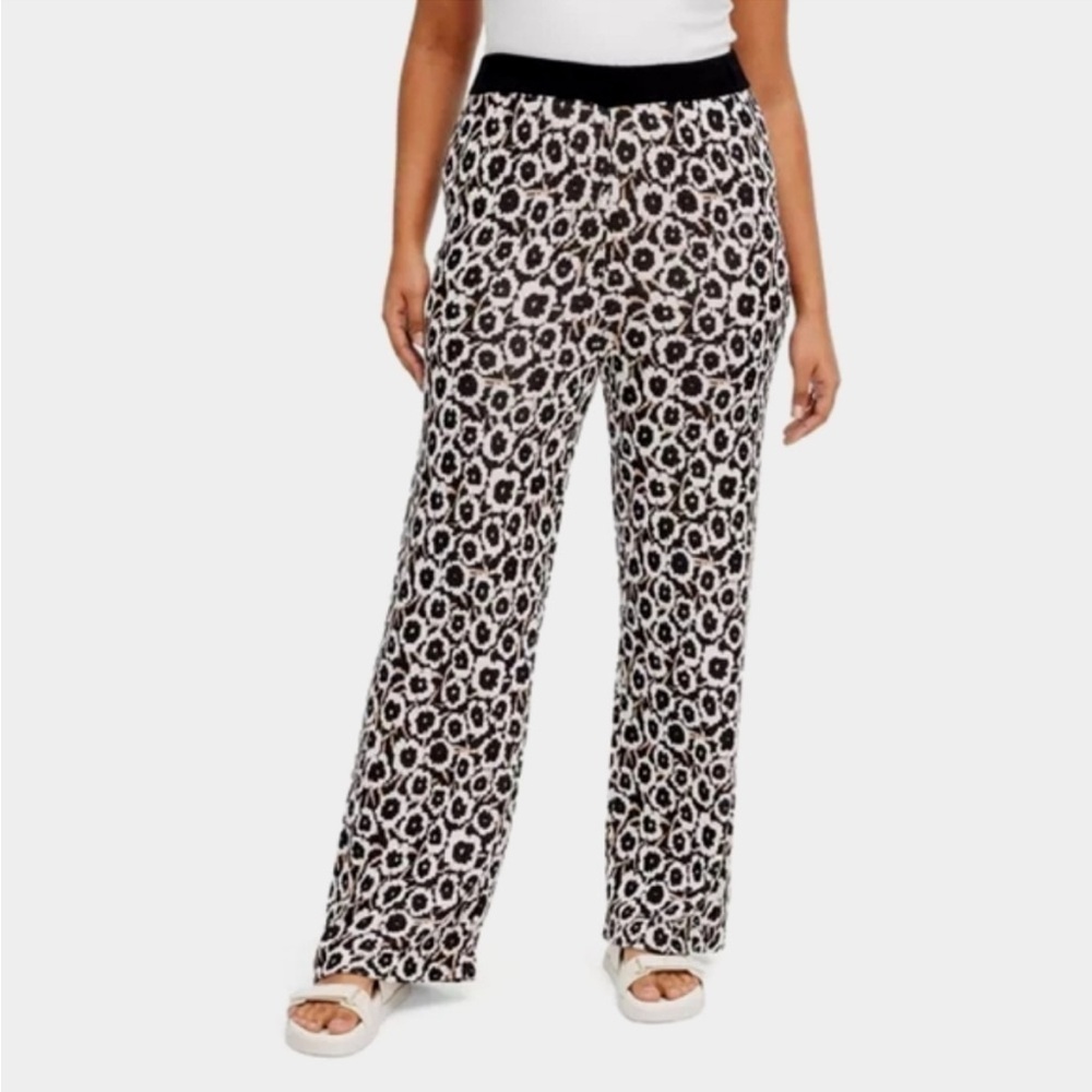 Diane Von Furstenberg X Target Poppy Floral Knit Pants 4X NWT